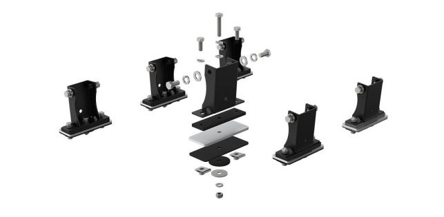 Holman Ladder Rack, Pro III Series, 1000 Pound Capacity, Top Mount Bolt-On Mount, Multi-Fit, Gloss Black, Aluminum – 4TLAMR