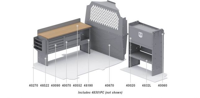 Holman Van Storage System Kit, Locksmith Package – 50TCL