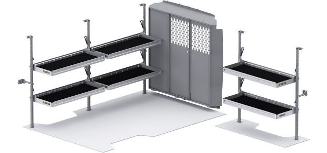 Holman Van Storage System Kit, Folding Shelves Package – 51PMS