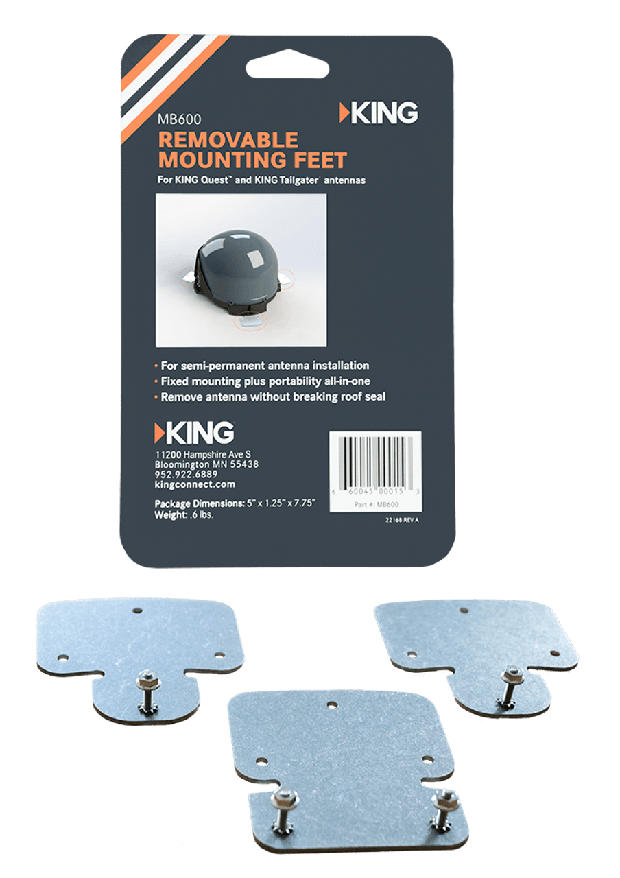 King Satellite TV Antenna Mount, For King Tailgater and Quest, Roof Mount, Removable Type – MB600