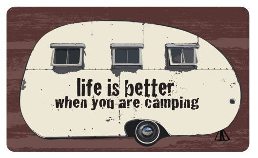 Kittrich Carpet, Stephan Roberts®, Kitchen Mat, 18 Inch X 30 Inch, Life Is Better When You Are Camping – CAMP-15341-20