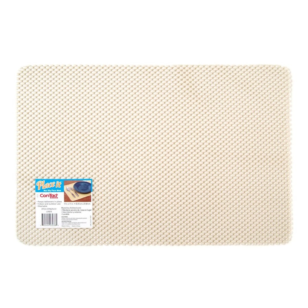 Kittrich Tablecloth, Con-Tact ®, Placemat, Rectangular, 17 Inch Length X 11 Inch Width, Linen, Non-Slip, Single – KTCH-CPM2N-24