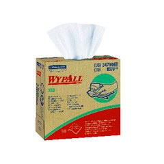 Kimberly Clk Shop Towel, Wypall ® X60, Hydroknit Material, White, 9.1 Inch Width X 16.8 Inch Length, Single Pop-Up Box of 126 – 34790