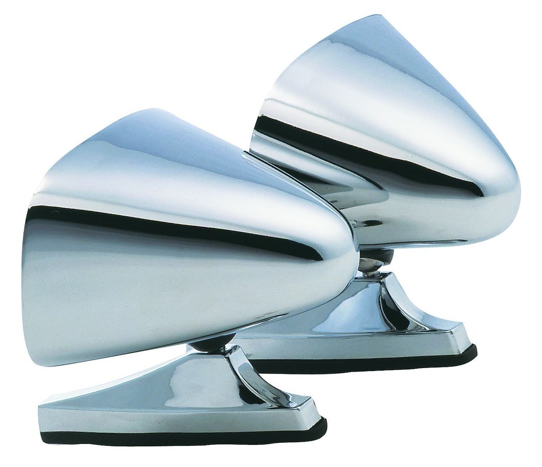K-Source Exterior Mirror, Dual Sport, Aftermarket Replacement, Set of 2, Chrome, Manual, Non-Foldaway, Without Heated Mirrors – 1600