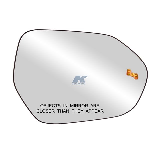 K-Source Exterior Mirror Glass, OE Series, OEM Replacement, With Backing Plate, With Heated Glass, 4-15/16 Inch Height X 7-1/16 Inch Width – 50320