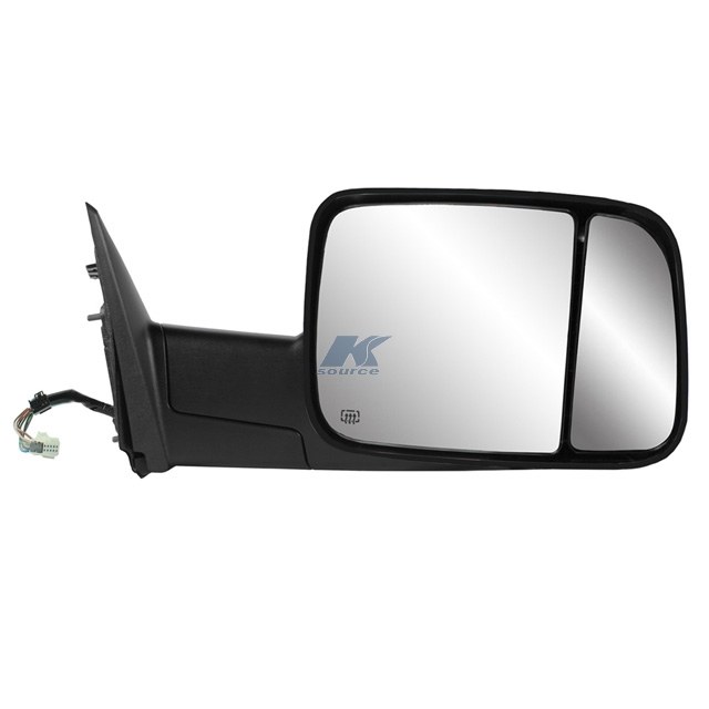 K-Source Exterior Towing Mirror, OEM Replacement, Single, Black, Electric, Power Folding, With Turn Signal, With Heated Mirrors – 60199C