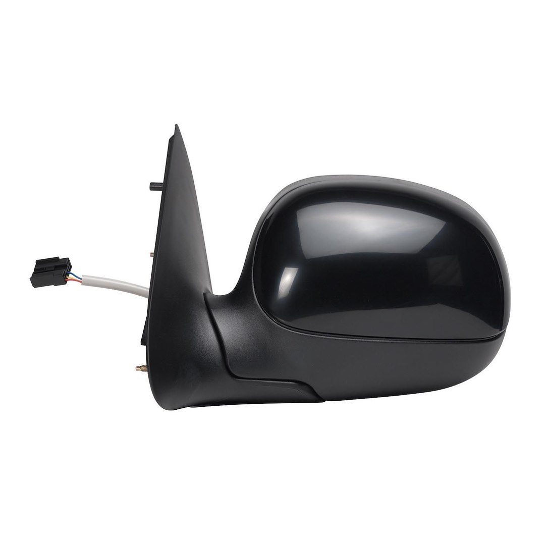 K-Source Exterior Mirror, OEM Replacement, Single, Black, Electric, Foldaway, Without Heated Mirrors, Without Turn Signal Indicators – 61024F
