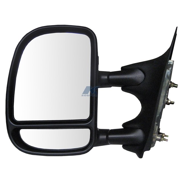 K-Source Exterior Towing Mirror, OEM Replacement, 11 Inch X 7-1/2 Inch Including Lower Spot Mirror, Extended Length 21-1/2 Inch, Manual – 61068F