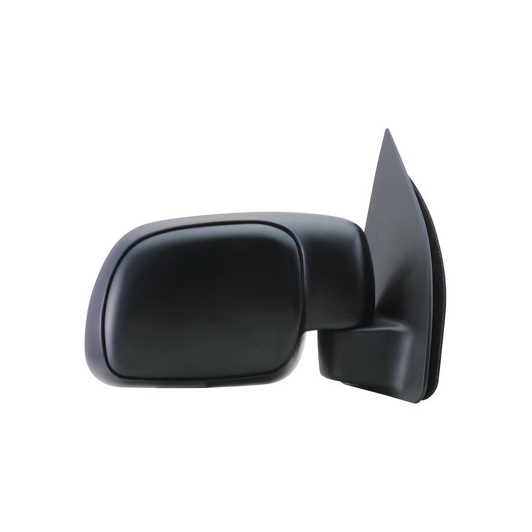 K-Source Exterior Mirror, OEM Replacement, Single, Black, Manual, Foldaway, Without Heated Mirrors, Without Turn Signal Indicators – 61093F