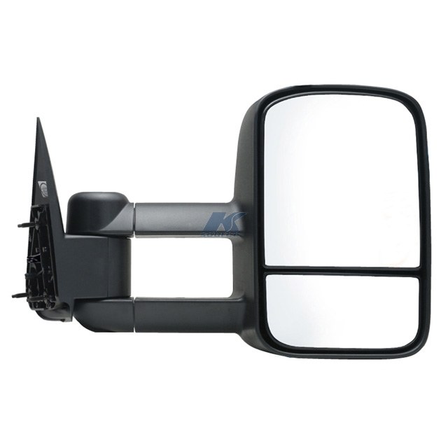 K-Source Exterior Towing Mirror, OEM Replacement, 12 Inch X 7-3/4 Inch Including a Spot Mirror, 4 Inch Extension, Manual, Without Turn Signal – 62073G
