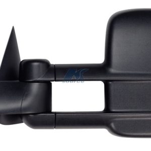 K-Source Exterior Towing Mirror, OEM Replacement, 12 Inch X 7-3/4 Inch Including a Spot Mirror, 4 Inch Extension, Manual, Without Turn Signal – 62074G