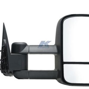 K-Source Exterior Towing Mirror, OEM Replacement, 12 Inch X 7-3/4 Inch Including a Spot Mirror, 4 Inch Extension, Electric – 62075G