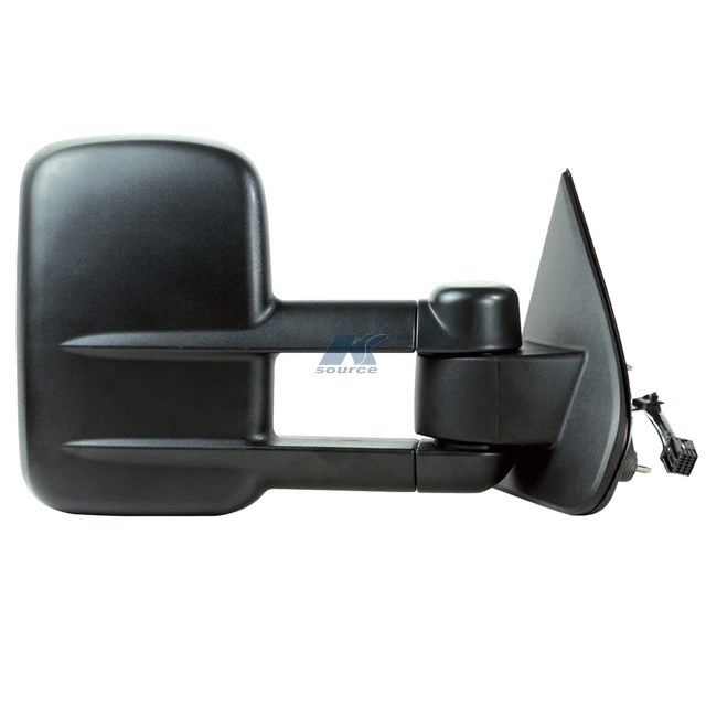K-Source Exterior Towing Mirror, OEM Replacement, Dual Lens, Extendable, Electric, With Turn Signal, Heated, Manual Folding, Textured Black – 62135G