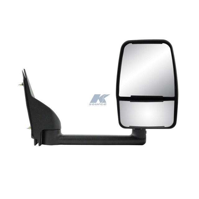 K-Source Exterior Mirror, Exterior Towing Mirror, OEM Replacement, Single, Dual Lens, Black, With Ptm Housing, Manual, Foldaway – 62169G