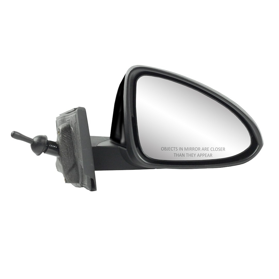 K-Source Exterior Mirror, OEM Replacement, Single, Black, With Ptm Cover, Manual Remote, Foldaway, Without Heated Mirrors – 62791G