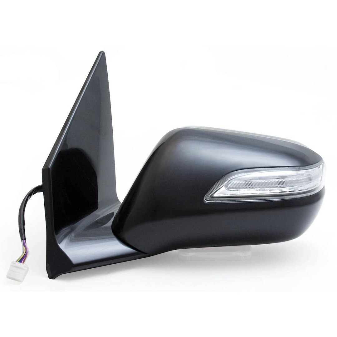 K-Source Exterior Mirror, OEM Replacement, Single, Black, Electric, Foldaway, With Heated Mirrors, With Turn Signal Indicators – 63040H