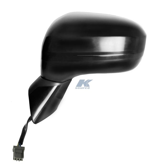 K-Source Exterior Mirror, OEM Replacement, Single, Textured Black/Ptm Housing, Electric, Foldaway, Without Aspherical Lens – 63624H