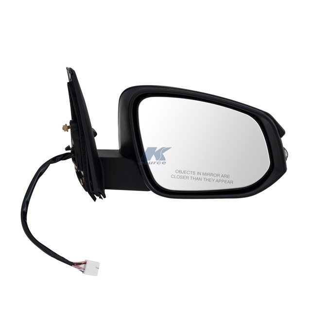 K-Source Exterior Mirror, OEM Replacement, Single, Textured Black/Ptm Cover, Electric, Foldaway, With Heated Mirrors – 70167T