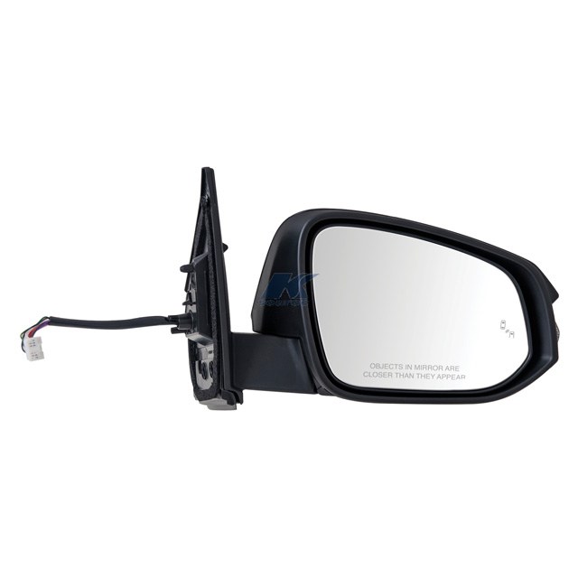K-Source Exterior Mirror, OEM Replacement, Single, Textured Black/Ptm Cover, Electric, Foldaway, With Heated Mirrors – 70173T