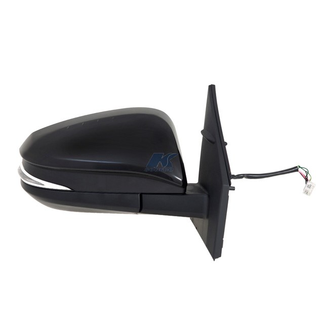K-Source Exterior Mirror, OEM Replacement, Single, Textured Black/Ptm Cover, Electric, Foldaway, With Heated Mirrors – 70173T