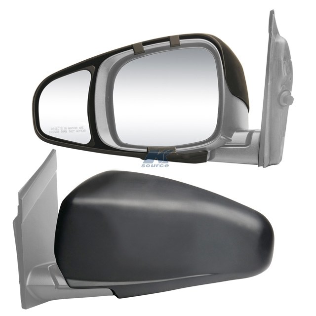 K-Source Exterior Towing Mirror, Snap & Zap, Snap on, Manual, Black, Pair – 80720