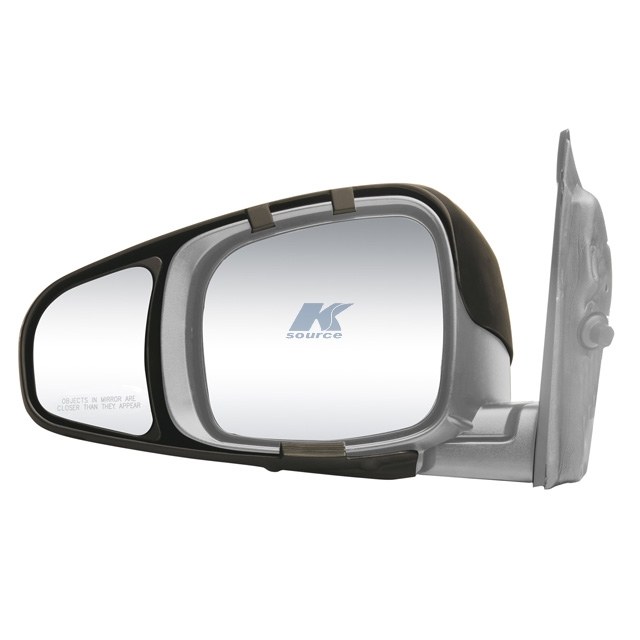 K-Source Exterior Towing Mirror, Snap & Zap, Snap on, Manual, Black, Pair – 80720