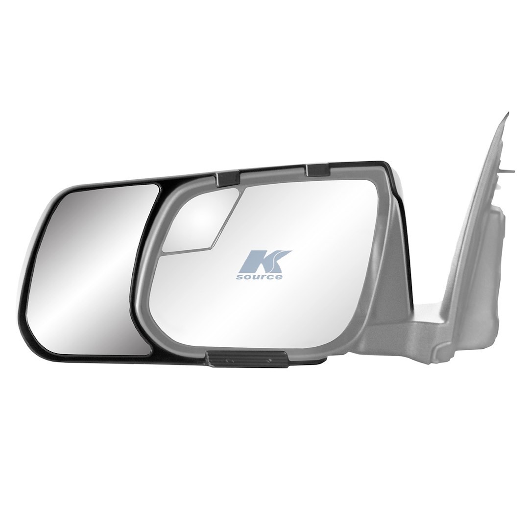 K-Source Exterior Towing Mirror, Snap & Zap, Snap on, Manual, Black, Pair – 80940