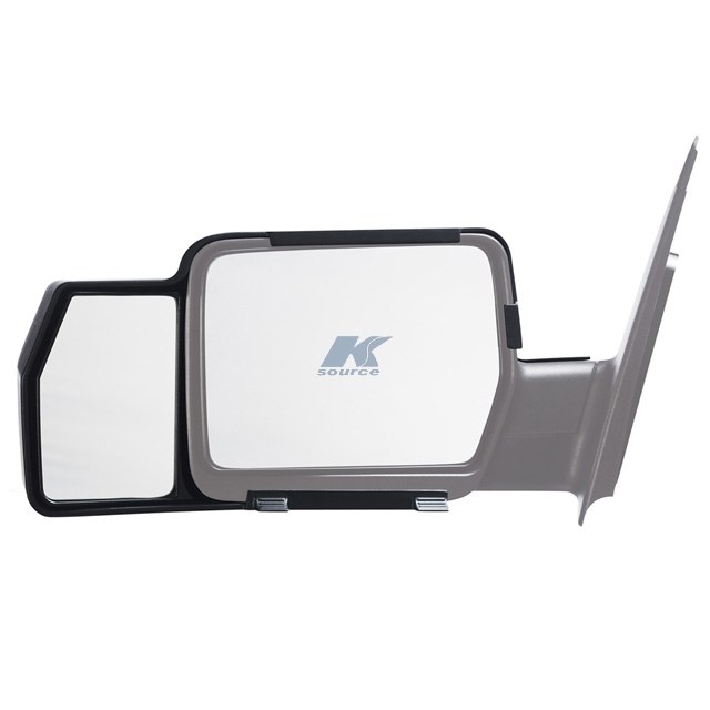 K-Source Exterior Towing Mirror, Snap on, 4-1/4 Inch X 6 Inch, Extends 4-1/4 Inch, Manual, Without Turn Signal, Without Heated Mirrors – 81800