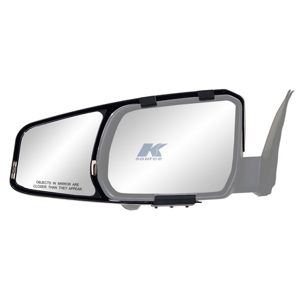 K-Source Exterior Towing Mirror, Snap & Zap, Snap on, Manual, Black, Pair – 81870