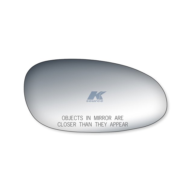 K-Source Exterior Mirror Glass, OE Series, OEM Replacement, Direct-Fit, Glass Only, Power, Heated, 4-1/4 Inch Height X 8-9/16 Inch Width – 90066