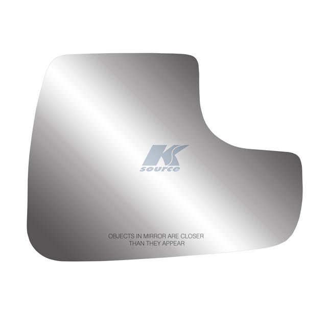 K-Source Exterior Mirror Glass, OE Series, OEM Replacement, Glass Only, 6-1/2 Inch Height X 8-7/16 Inch Width, 9-3/16 Inch Diagonal, Single – 90317
