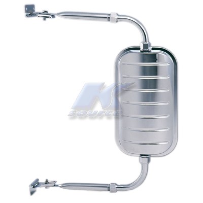 K-Source Exterior Mirror, Aftermarket Replacement, Single, Chrome, Manual, Non-Foldaway, Without Heated Mirrors – H3541