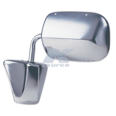 K-Source Exterior Mirror, OEM Replacement, Single, Chrome, Manual, Foldaway, Without Heated Mirrors, Without Turn Signal Indicators – H3621GM