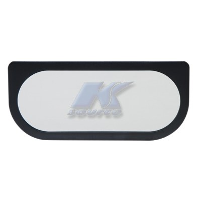 K-Source Vanity Mirror, 3 1/2 Inch X 7 3/4 Inch, Clip on, Black, Un-Lighted – V114