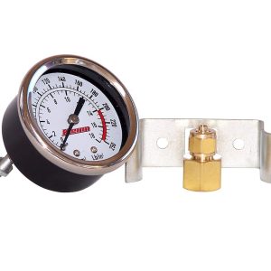 Kleinn Auto Gauge Air Pressure, 2 Inch Diameter, Mechanical, 0-250 PSI, Analog, White Face/ Black Bezel – 1021
