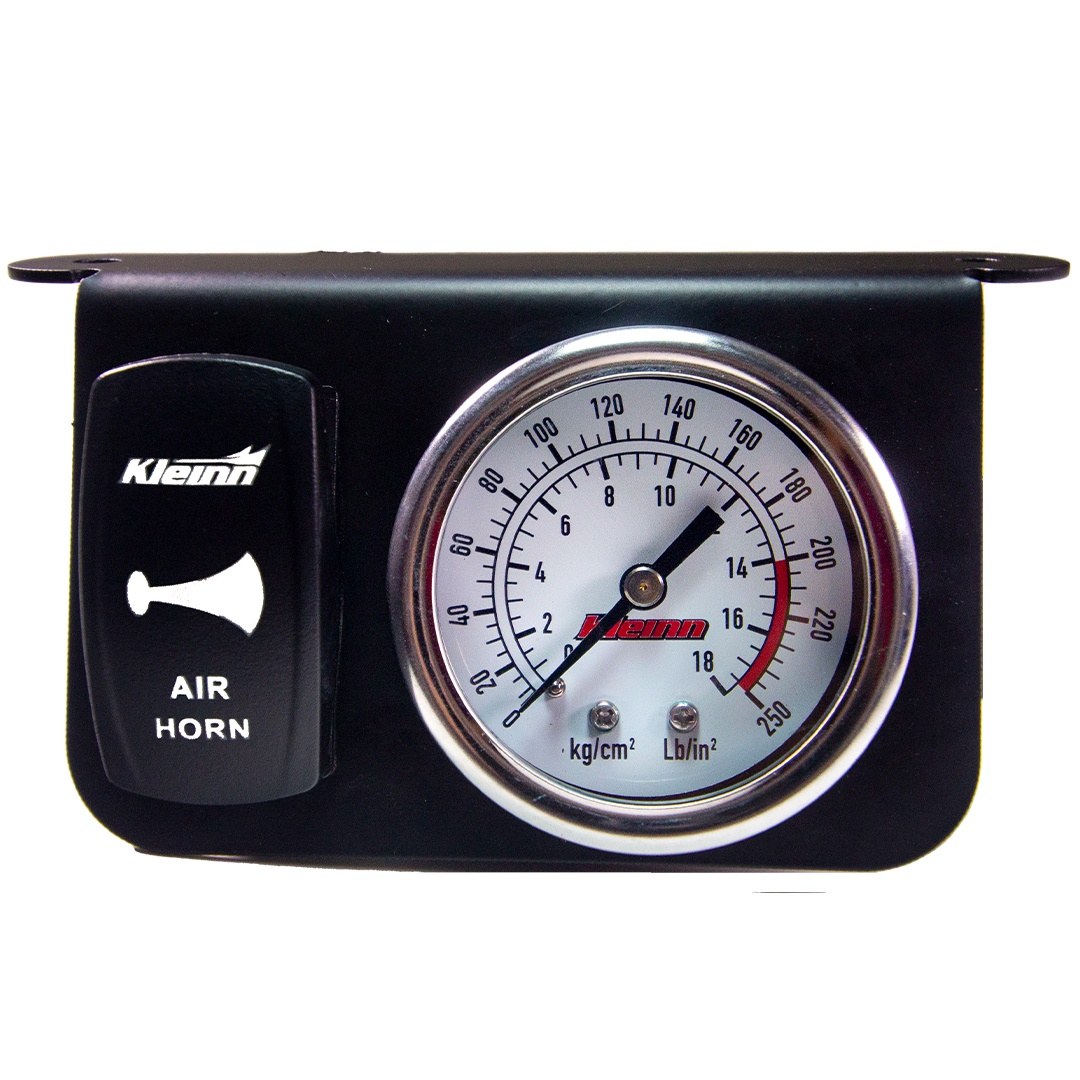Kleinn Auto Gauge Air Pressure, 2 Inch Diameter, 6 Inch Length X 4 Inch Widtht X 3 Inch Height, Dual Needle, 0-150 PSI, Analog – 1303W
