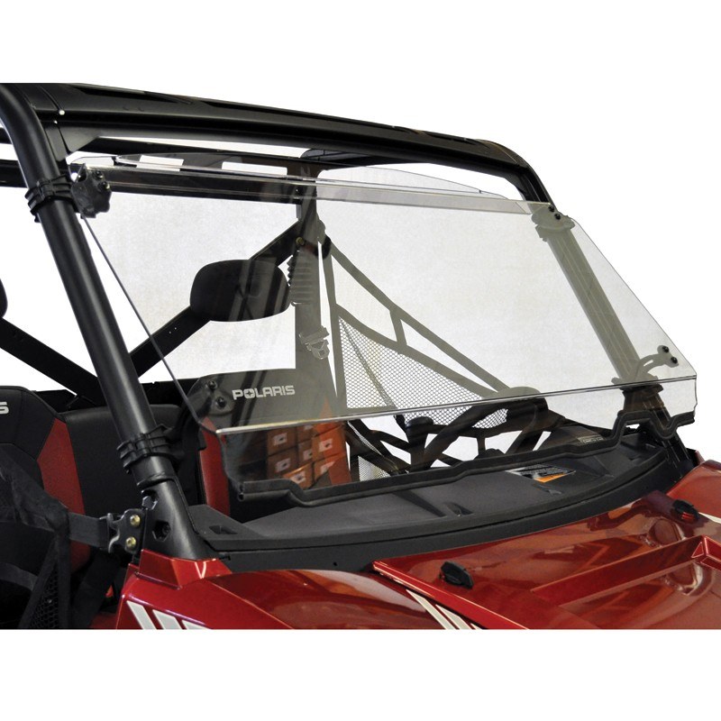 Kolpin Windshield, Full-Tilt, Clear Lexan, Black Powder Coated Stainless Steel Hardware, Attaches to Roll Cage – 2623