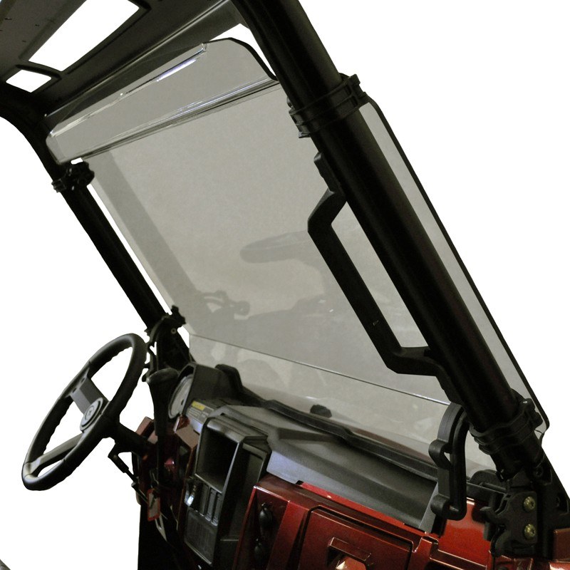 Kolpin Windshield, Full-Tilt, Clear Lexan, Black Powder Coated Stainless Steel Hardware, Attaches to Roll Cage – 2623
