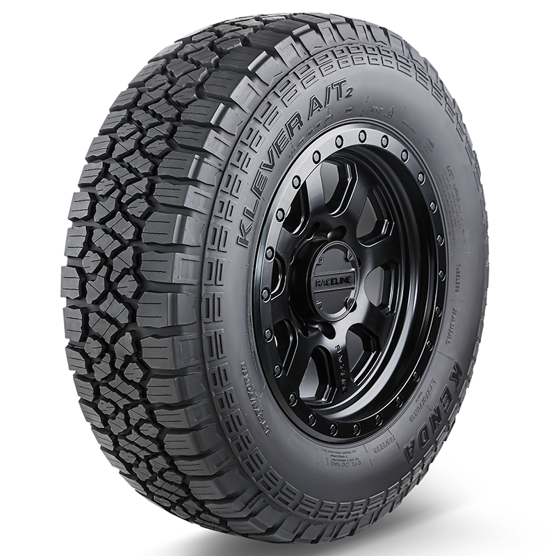 Kenda Tire, Klever A/T2, LT33 X 12.50R20, All Terrain Light Truck and SUV, Steel Belted, Radial, Raised Black Letter, Non-Directional – 628051
