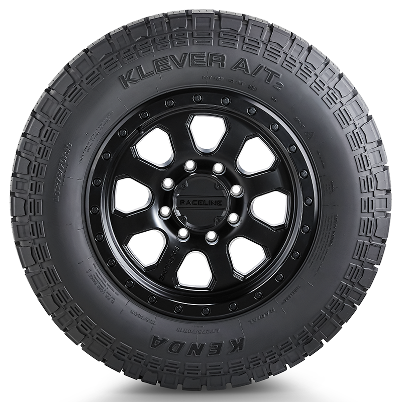 Kenda Tire, Klever A/T2, LT33 X 12.50R20, All Terrain Light Truck and SUV, Steel Belted, Radial, Raised Black Letter, Non-Directional – 628051