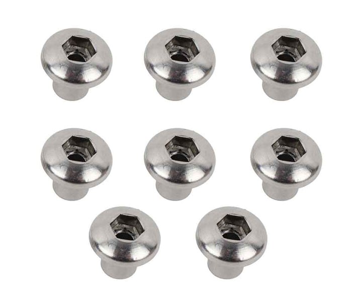Kentrol Door Hinge Lock, Protect Removable Doors from Theft, Polished, Stainless Steel, Set of 8, With One Key – 30712
