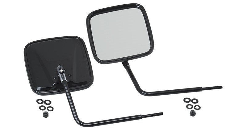 Kentrol Exterior Mirror, Outback Mirror, Set of 2, Black, Manual, Without Turn Signal Indicator, With 2 Mirror Heads and Mounting Hardware – 50443