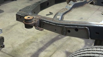 Kentrol Replacement Frame Section, Rust Buster, Right Rear Crossmember Mount, Raw, Steel, Weld-On, With Mounting Hardware – RB8419R