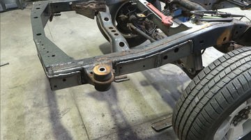 Kentrol Replacement Frame Section, Rust Buster, Right Rear Crossmember Mount, Raw, Steel, Weld-On, With Mounting Hardware – RB8419R
