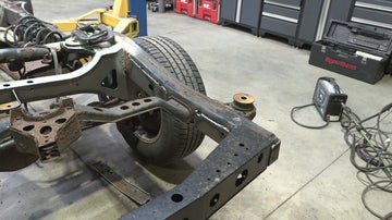 Kentrol Replacement Frame Section, Rust Buster, Right Rear Crossmember Mount, Raw, Steel, Weld-On, With Mounting Hardware – RB8419R