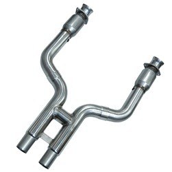 Kooks Exhaust Crossover Pipe, Exhaust Crossover Pipe H Pipe, Stainless Steel, 3 Inch Diameter Pipe with 2-3/4 Inch OEM Outlets – 11413500