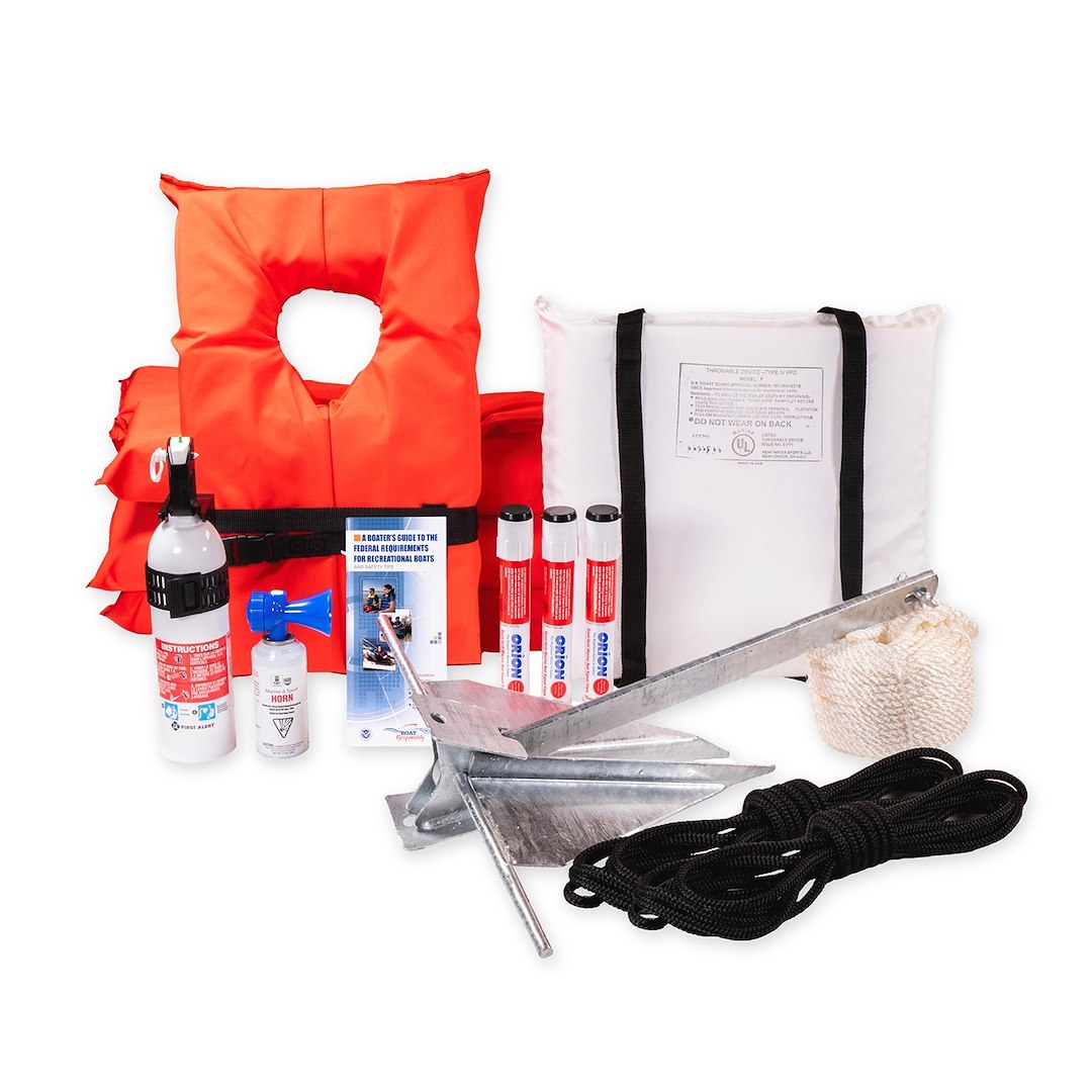 Kjm Boater Safety Kit, For Boats Up to 19 Foot IN Length, Uscg/ Us Coast Guard Approved – 42100