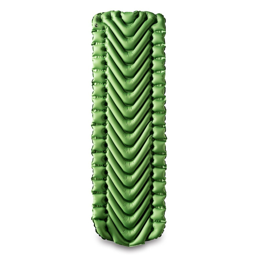 Klymit Sleeping Pad, Static V™, Inflatable, Manual Inflation Using Breath, V-Chamber Design – 06SVGR02C