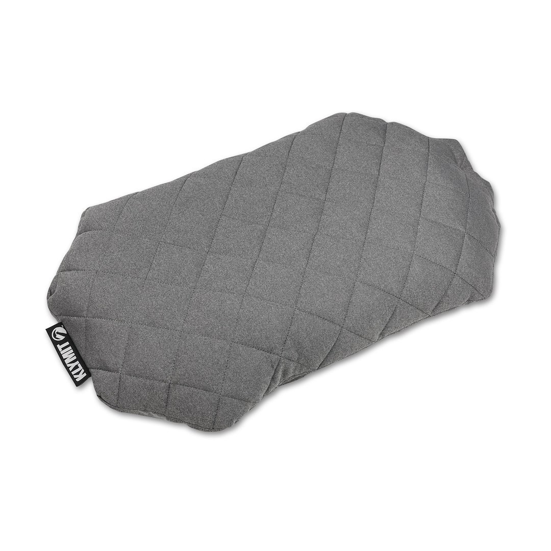 Klymit Pillow, Luxe™, Extra Large, Inflatable, 75D Polyester, Lofty Support, Gray, 22 Inch Length X 12-1/2 Inch Width X 5 Inch Height – 12LPGY01D