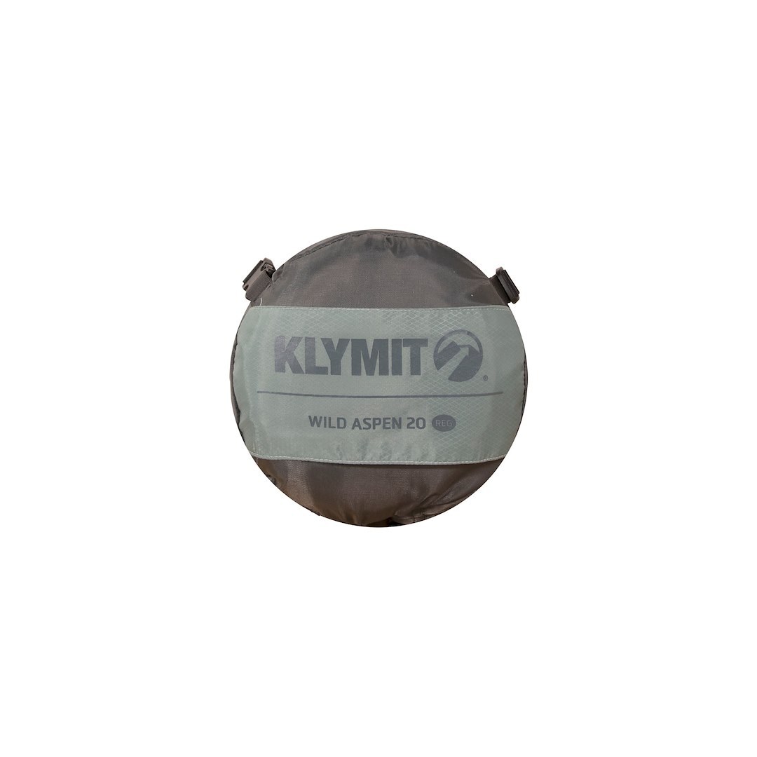 Klymit Sleeping Bag, Wild Aspen 20™, For 1 Person, Regular, 74 Length X 30 Inch Width Mummy Shape, For Temperature 20 Degree Fahrenheit – 13WAGR20C